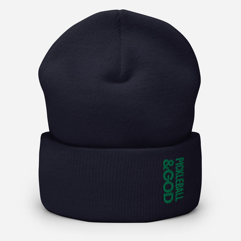 Pickleball &GOD Irish Cuffed Beanie